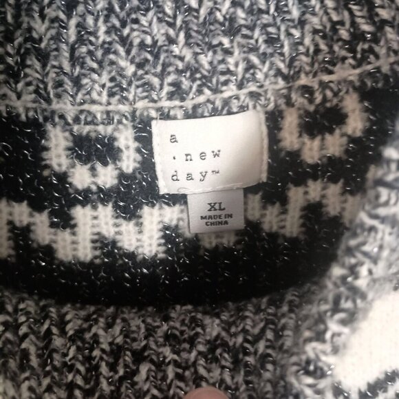 A New Day CHEERS Fuzzy Cashmere Like Sweater XL NWT Soft Cozy Gift Ready - Picture 5 of 5